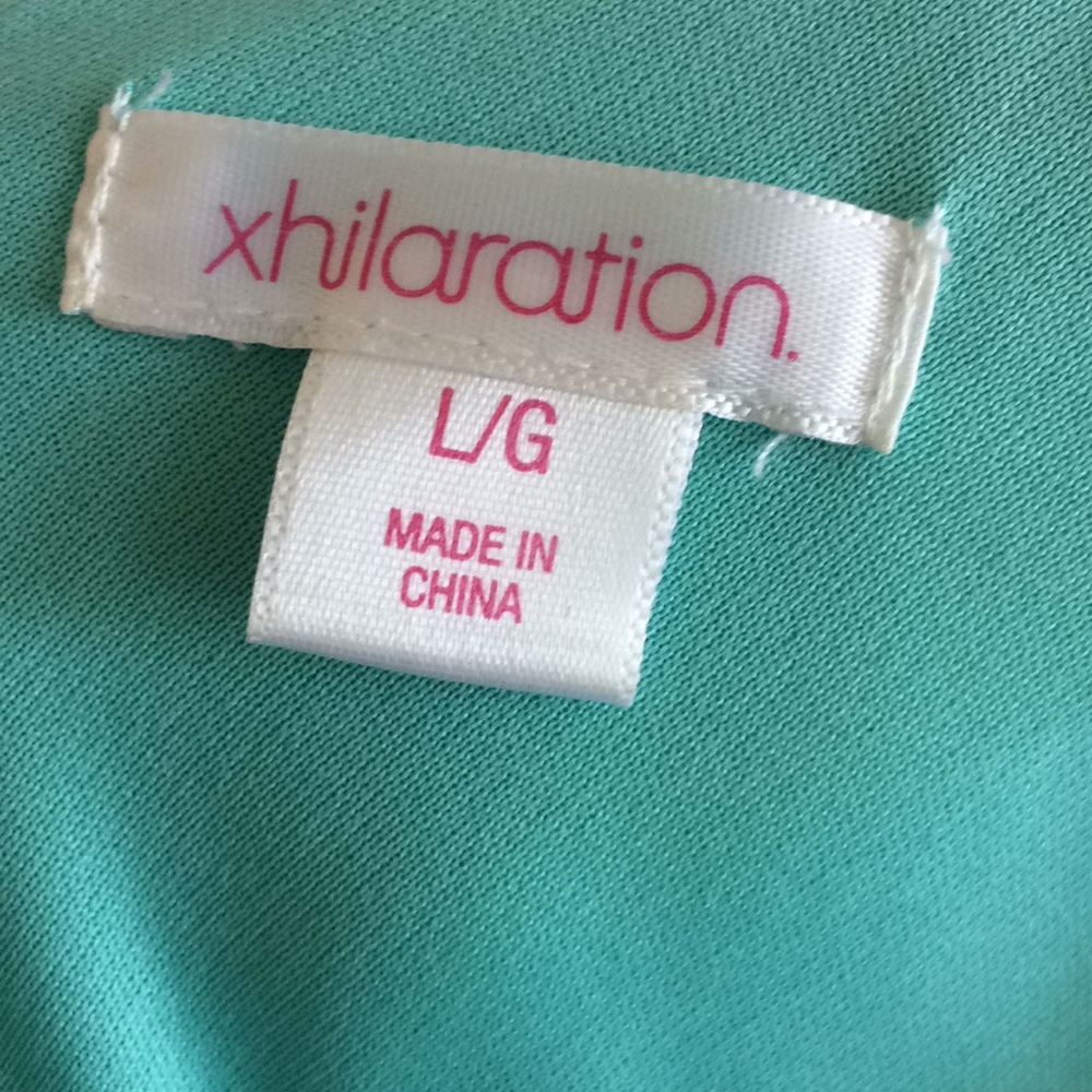 Xhilaration Blue Open Back Zip Up Short Sleeve Mini Dress Size Large - Picture 4 of 5